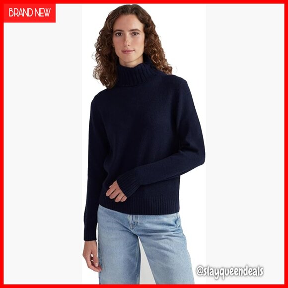 100% Cashmere Turtleneck Sweater Regular Fit Premium Knit Pullover